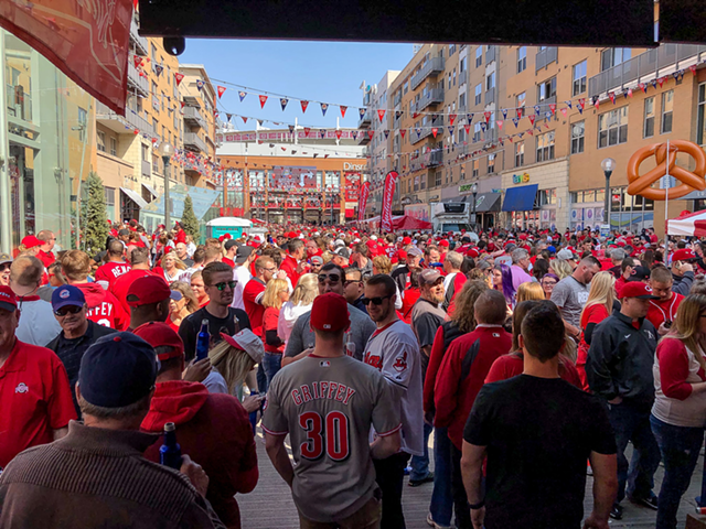 Cincinnati Reds opening day party at The Banks