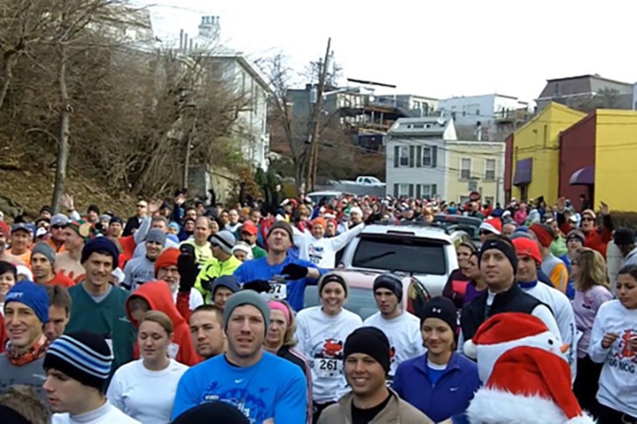 SATURDAY 21
EVENT: Mount Adams&#146; Egg Nog Jog
There may be nothing you want to do less after drinking egg nog than jog but thankfully gulping the creamy yuletide drink is not a requirement for this race &#151; despite the name. The 28th-annual Egg Nog Jog takes festive runners through the frigid and scenic streets of Mount Adams and Eden Park. It&#146;s a winding and hilly courses which offers great city views. 
10 a.m.-noon Saturday, Dec. 21. $27. Chapter Mount Adams, 940 Pavilion St., Mount Adams, facebook.com/eggnogjogmtadams.
Photo: FACEBOOK.COM/EGGNOGJOBMTADAMS