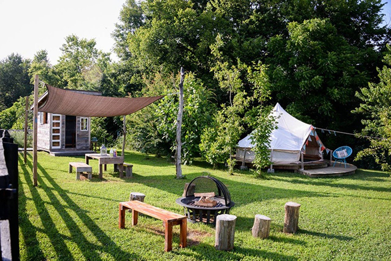 Paddlers&#146; Paradise Creekside Yurt
Frankfort, Kentucky
Yurt | $108/night | Hosts 2 guests
"Spend the night at THE ONLY creekside stay on the main branch of the Elkhorn, and be lulled to sleep by the sound of the creek that carried you all day. This paddlers&#146; paradise is not your ordinary 'camping spot.' A made-in-the-USA yurt, fire pit and shaded hangout spot are nestled between horse paddocks and open fields, 40 feet above the Elkhorn Creek near Peaks Mill. You&#146;ll be struck by the quiet here, like it&#146;s just you, the fireflies and the creek&#151;and the occasional whiny of a horse." &#151; Airbnb
Photo via airbnb.com