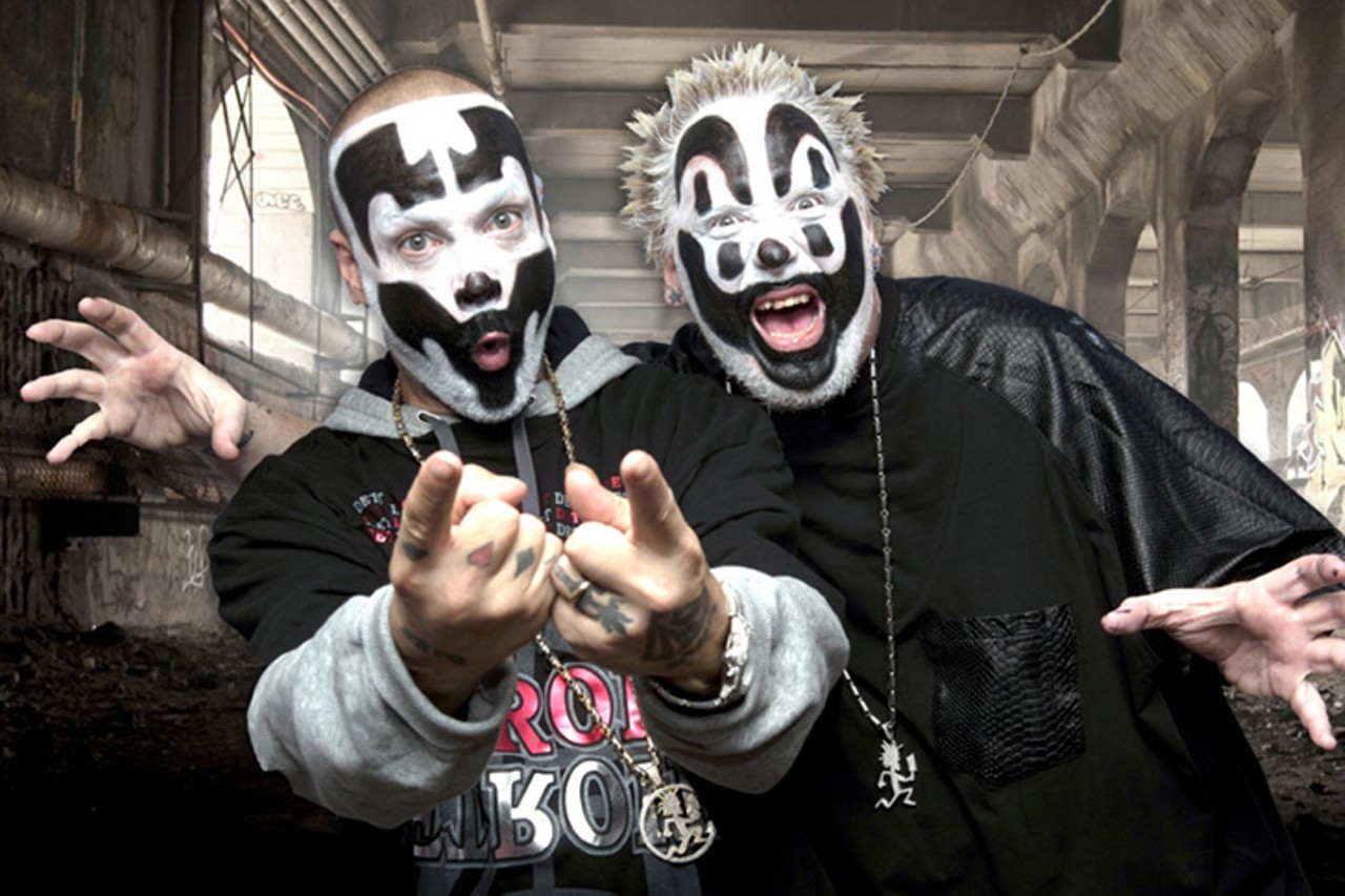 FRIDAY 10
MUSIC: Insane Clown Posse
In support of their latest album, Fearless Fred Fury (which is, obviously, the &#147;fourth Joker Card in the second Deck of the Dark Carnival&#148;), Insane Clown Posse will be pulling through Cincinnati this week. The infamous Rap duo of Shaggy 2 Dope and Violent J will be joined by Rittz, Mushroomhead, Mac Lethal and Kissing Candice for the show. ICP had a run of packed, Faygo-soaked shows at Bogart&#146;s over the past couple of decades and local fans should mark their calendars beyond this week&#146;s tour stop &#151; 2019&#146;s Gathering of the Juggalos is coming up this summer and it&#146;s taking place only about a three-hour car ride from Cincinnati. The 20th-annual GotJ is set for Lawrence County Recreational Park near Bloomington, Indiana July 31-Aug. 3. 5:45 p.m. Friday. $35; $40 day of show. Riverfront Live, 4343 Kellogg Ave., Columbia Tusculum, riverfrontlivecincy.com.
Photo: Provided
