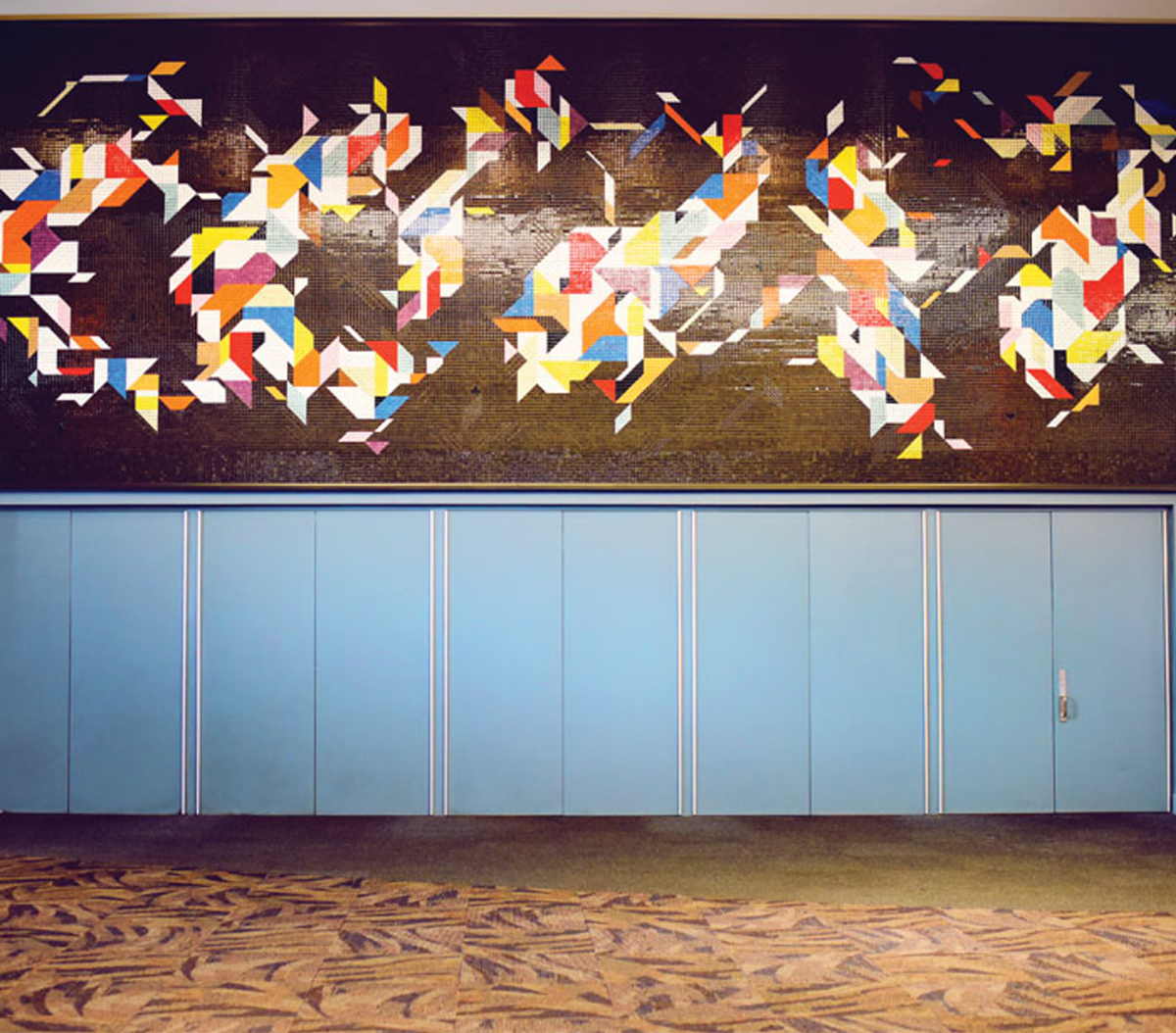 Charley Harper's "Space Walk" Mural at the Convention Center