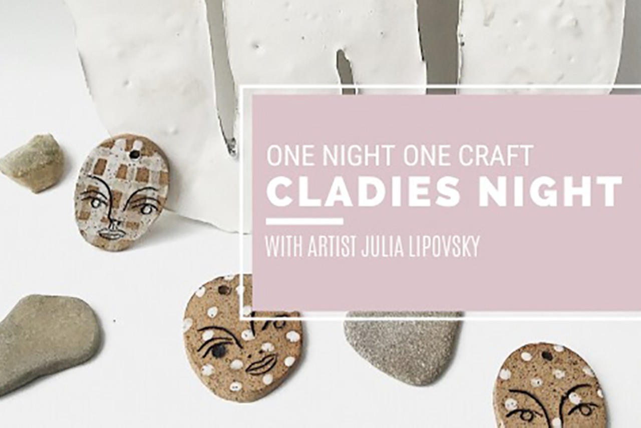 THURSDAY 13
EVENT: One Night One Craft: Cladies Night
Celebrate Galentine&#146;s Day with your hands in some clay. Cincinnati ceramic artist Julia Lipovsky heads to the Contemporary Arts Center for an evening of crafting, plus wine and cheese. Make your own air-dry clay necklace while snacking on a cheeseboard from The Rhined and sipping on sparkling wine. 6-8 p.m. Thursday, Feb. 13. $35-$70. Contemporary Arts Center, 44 E. Sixth St., Downtown, contemporaryartscenter.org.
Photo via Facebook.com/cincycac
