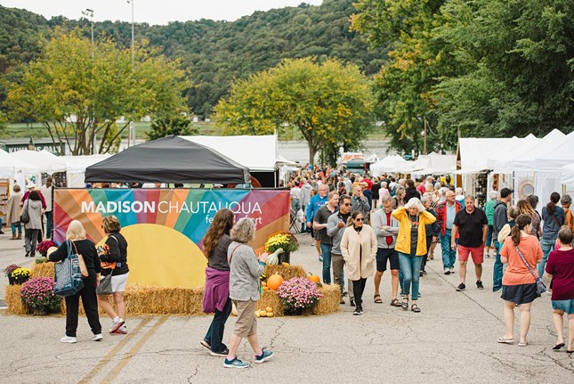 Madison Chautauqua Festival of Art

When: Sept. 30 & Oct. 1 from 10 a.m.-5 p.m.

Where: National Landmark Historic District, Madison, Indiana

What: Outdoor juried arts and crafts festival

Who: Madison Chautauqua Festival of Art

Why: The festival features 10 blocks full of exhibitors.