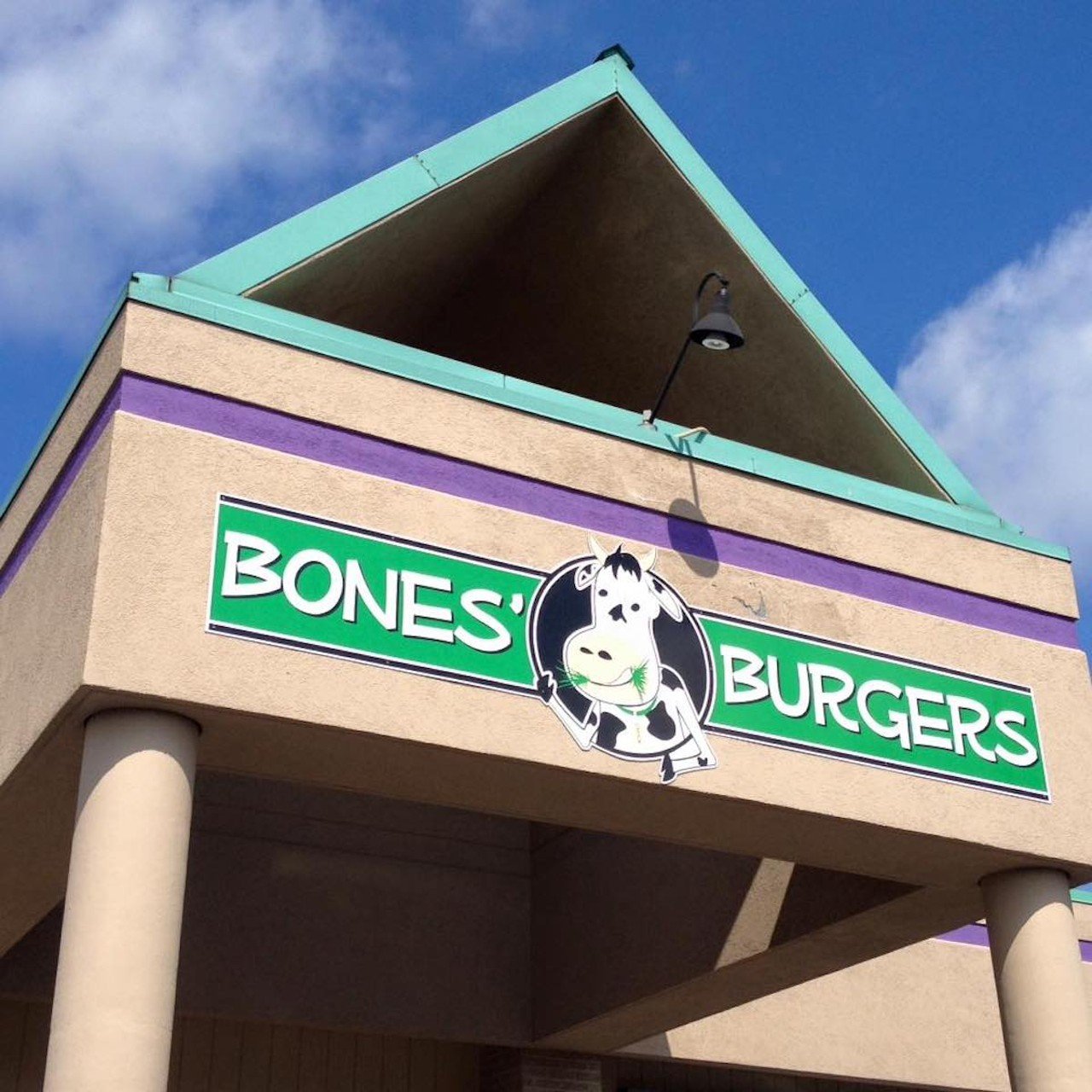 Bones’ Burgers: The Suki Jane Burger
9721 Montgomery Road, Montgomery
Who it’s named after: The mother of Bones’ Burgers’ owner, Curtis Bonekemper
The burger: Features fried green tomato and house-made pimento cheese.