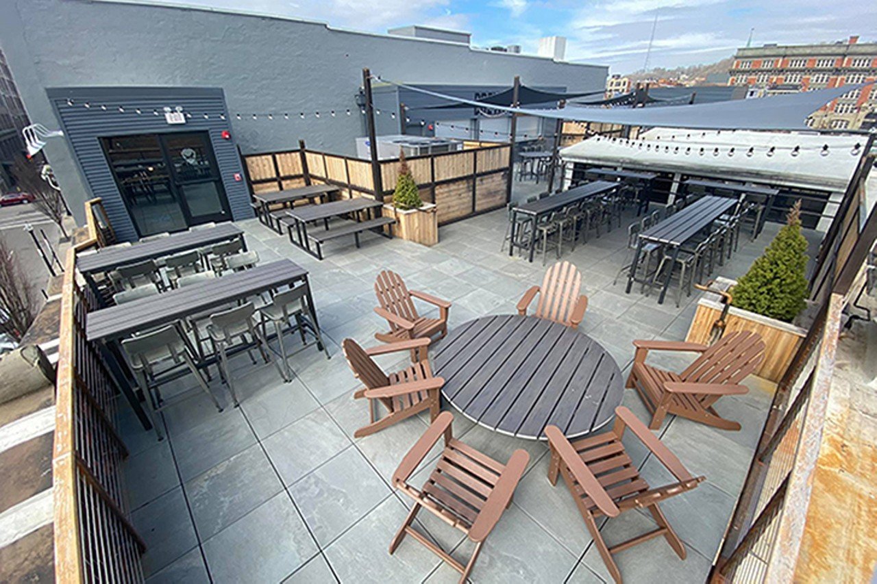BrewDog Cincinnati
316 Reading Road, Pendleton
The Cincinnati location for the Scotland-based brewers sits right across from the forthcoming Hard Rock Casino downtown. They opened their highly anticipated rooftop with picnic, dining and barstool seating in May, with plenty of shade, warm lights for when the sun goes down and a nice view of the streets below. 
Photo via Facebook.com/BrewDogCincy