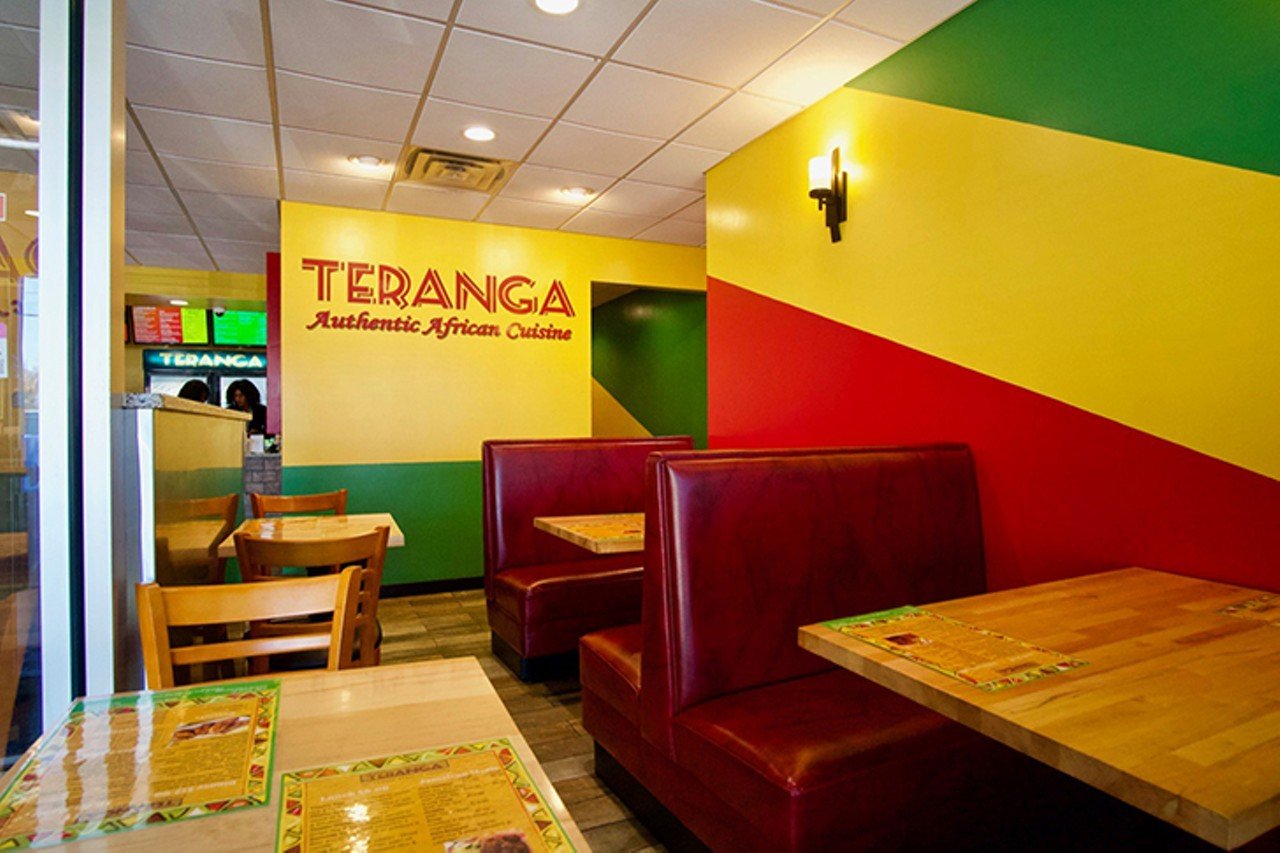 Teranga Restaurant
8438 Vine St., Hartwell
This African-American fusion restaurant offers a diverse and affordable menu. Find inexpensive meals like the Senegalese Senburger or full dinners like grilled tilapia and Jamaican oxtail with rice and peas. It’s a great place to try West African dishes such as Michoui Gigot (stuffed lamb leg with onion sauce). Sides range from couscous and French fries to fufu and attiéké.
