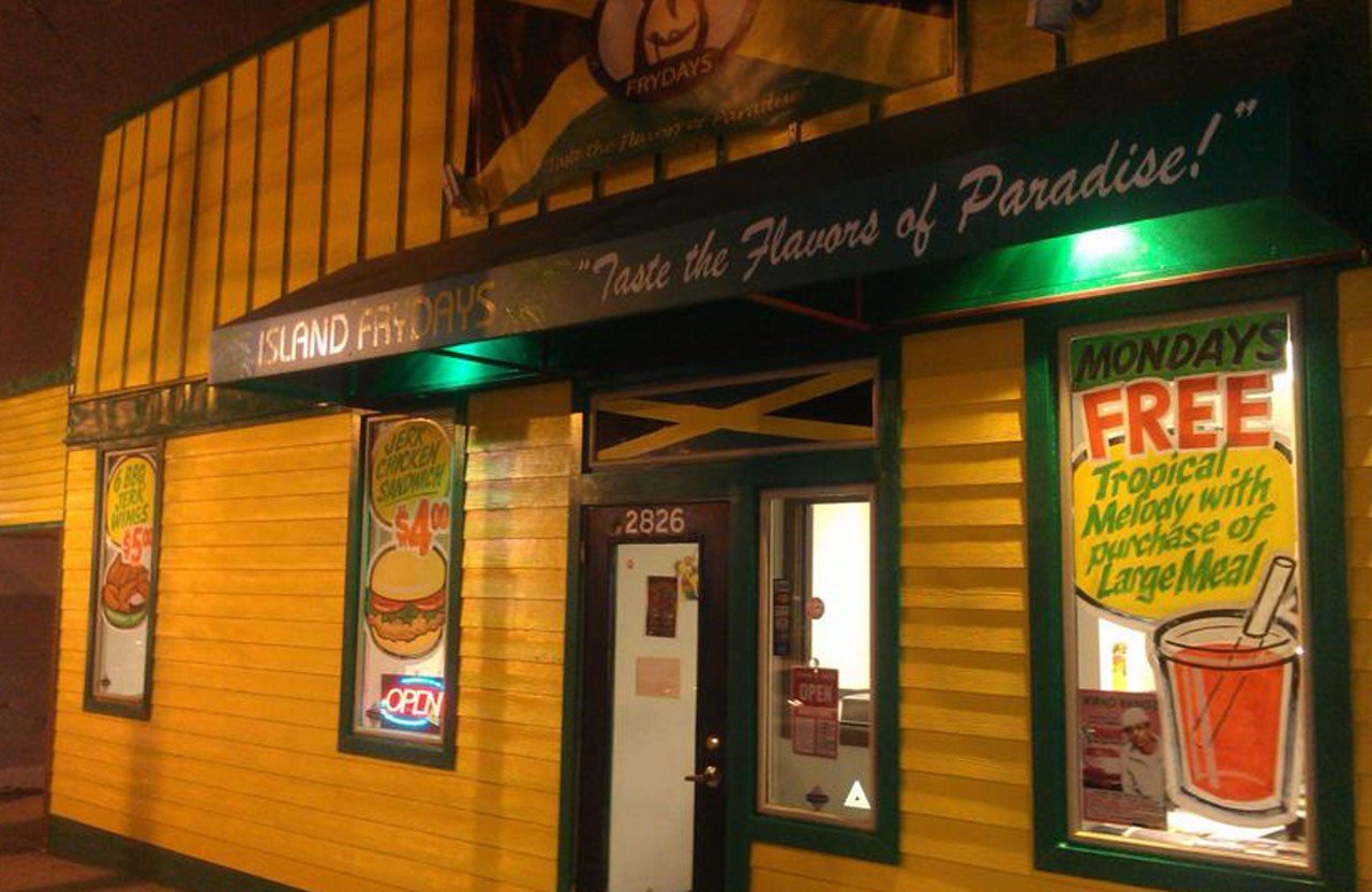 Island Frydays
2826 Short Vine St., Corryville
Island Frydays is well known for being a stopping place on Diners, Drive-Ins and Dives in 2014. Beside classic Jamaican dishes, Island Frydays offers jerk chicken cheese fries.