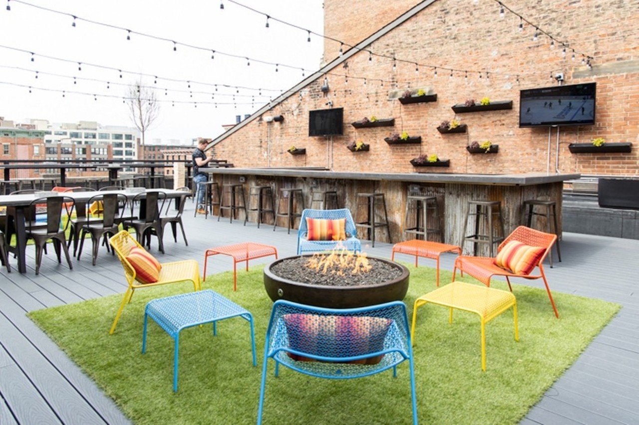 Pins Mechanical Co.
1124 Main St., Over-the-Rhine
If you’re overwhelmed by the sound and commotion inside the many levels of games at Pins (understandable), this rooftop will be your calming oasis. The spacious-yet-cozy Pins rooftop has views, firepits and just a few chill games for those who’d rather play in peace.