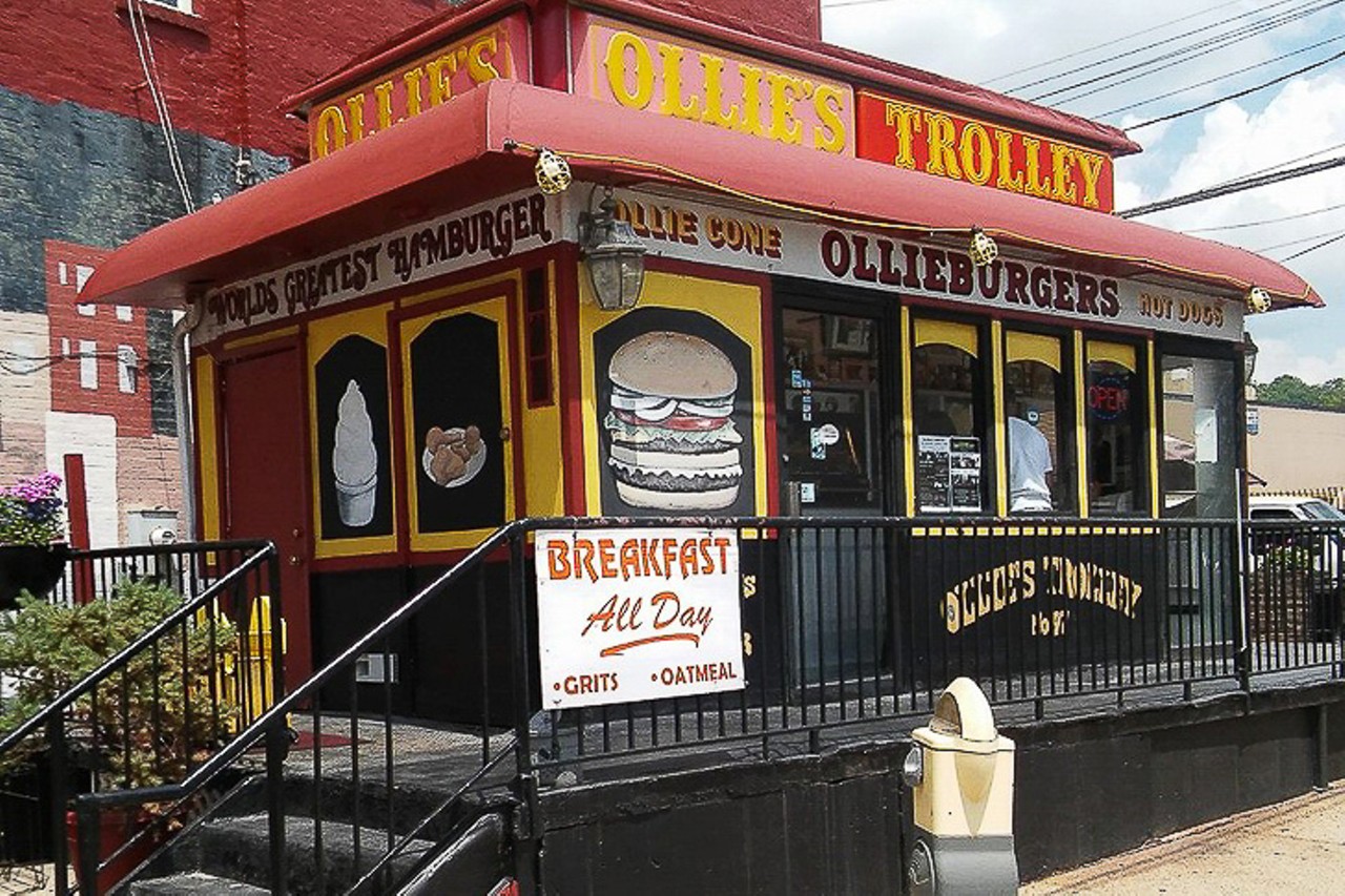 Ollie's Trolley
1607 Central Ave., Over-the-Rhine
Located in a bright yellow and red trolley car, Ollie’s Trolley is a soul food staple in the Cincinnati area. Ollie's serves a variety of smoked pork, including ribs, turkey tips and pulled pork, plus plenty of sides, like collard greens, buttered corn and potato salad.