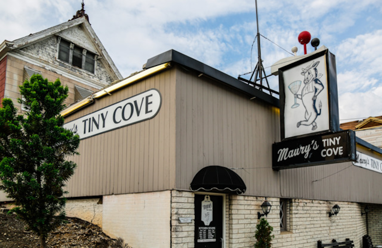 Maury’s Tiny Cove
3908 Harrison Ave., Cheviot
Maury’s has been packed full of flavor and a West Side tradition since 1949. The dimly lit supper-club vibe will have you feeling like a regular on your first visit. The extensive menu consists of all the classic steakhouse options: tender, juicy steaks; seafood; and chicken cooked just right, plus pasta, and a perfect martini. Ask for the Carol booth — the restaurant appears in the locally filmed, Oscar-nominated movie starring Cate Blanchett and Rooney Mara — or take a photo with the Maury’s sign, featuring a kitschy cartoon steer holding a cocktail.