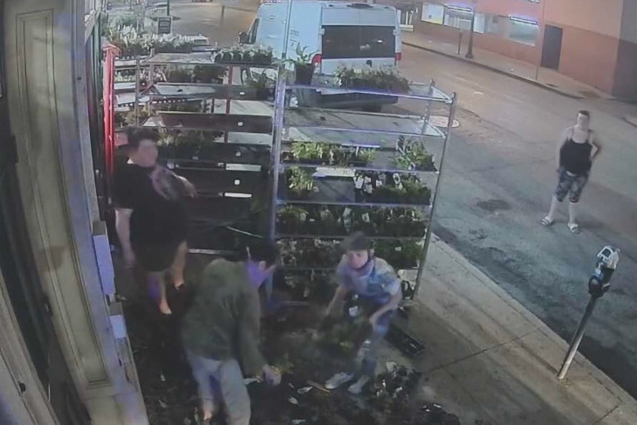 Downtown's Woods Hardware property was knocked over during protests &#151; and good folks stopped to clean it up
Photo: Film still from video