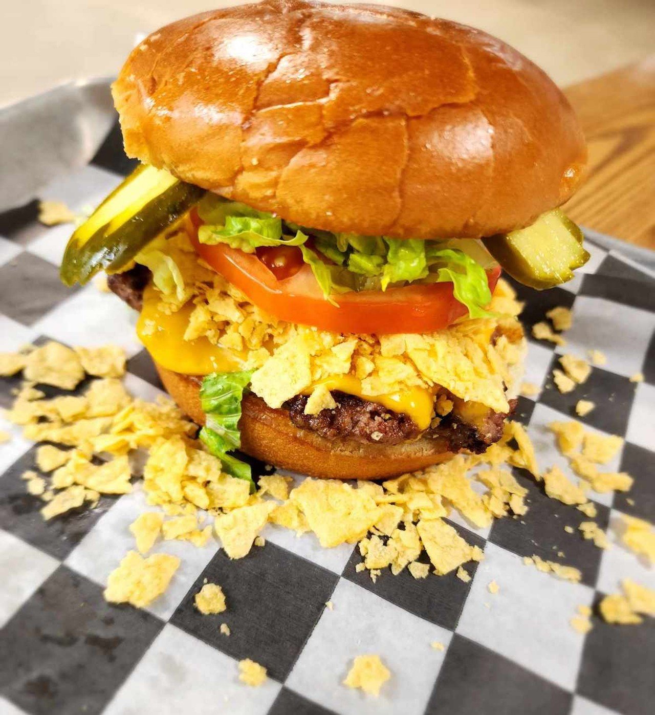 Four Mile Pig (Element Eatery)
5350 Medpace Way, Madisonville
Crunch Burger: A deluxe smash burger topped with crunchy chips.
Spicy Smash Burger: An Angus smash burger topped with lettuce, tomato, pickle and onion with Four Mile Pig’s signature pickled jalapeños.