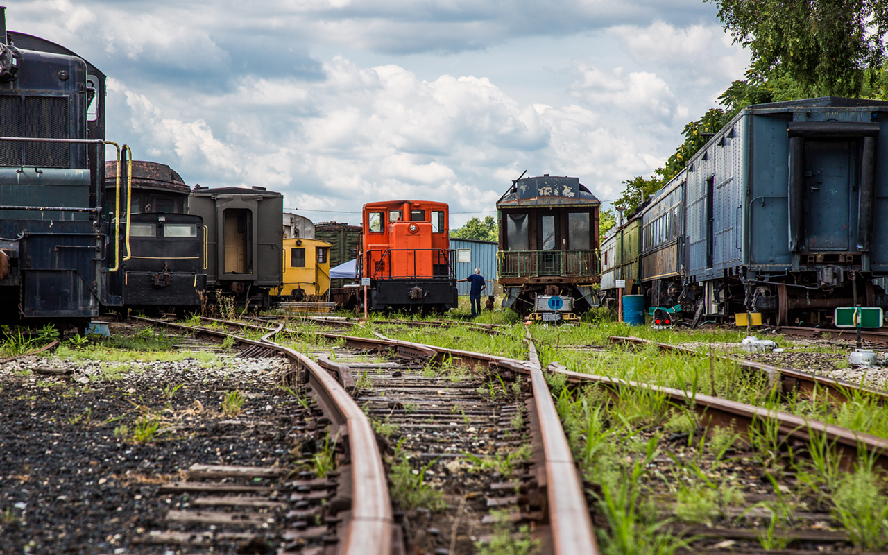 The train yard at the Railway Museum of Greater Cincinnati