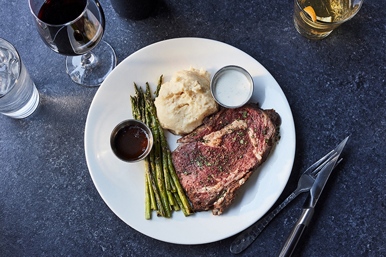 Kona Grill
$36 3-Course Lunch and Dinner // Dine-In or Carry-Out
10oz Prime Rib: With togarashi jus, horseradish cream, miso whipped potatoes, and asparagus (second course option)
Photo: Provided