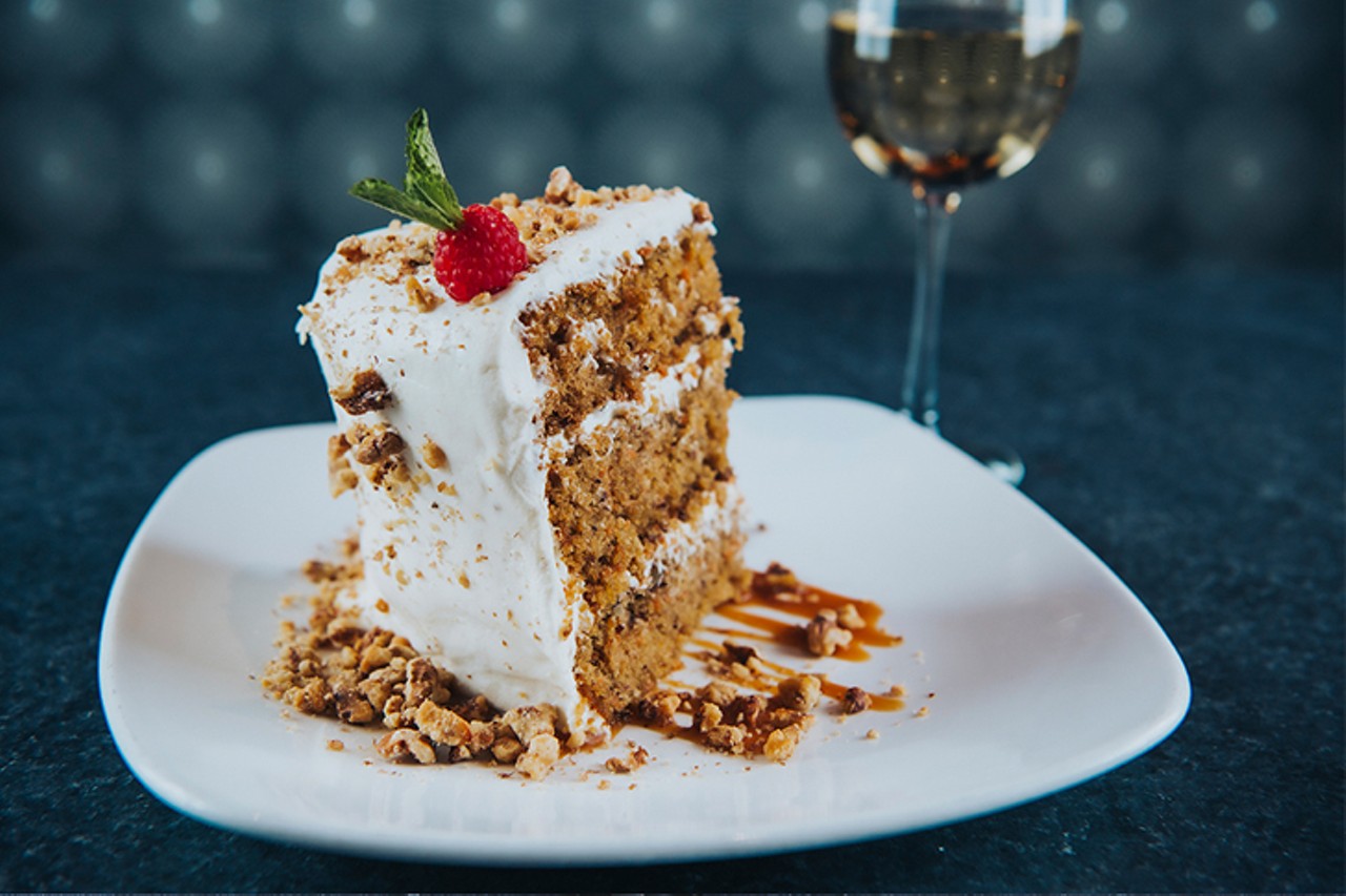 Kona Grill 
7524 Gibson St., Liberty Township
$36 // 3-Course Lunch and Dinner
Third course option: Carrot cake — three-layer carrot cake, cream cheese frosting, caramel sauce, toasted walnuts