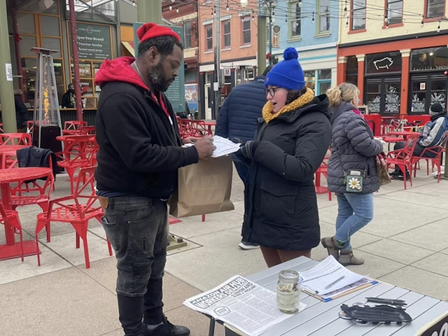 Supporters of the Amazon Air Hub union effort are collecting signatures from the public in support of their demand for higher wages.