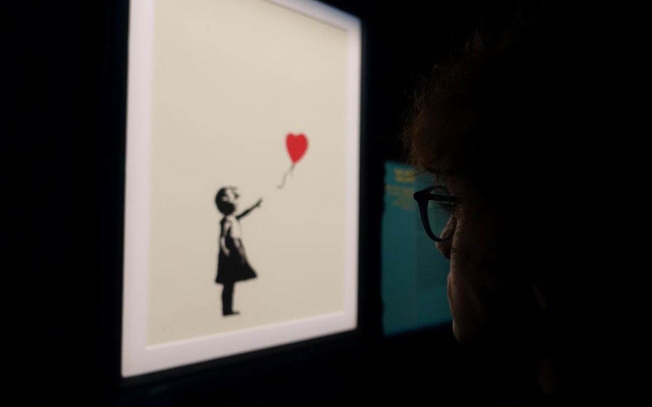 A photo of Banksy's 'Girl with Balloon.'