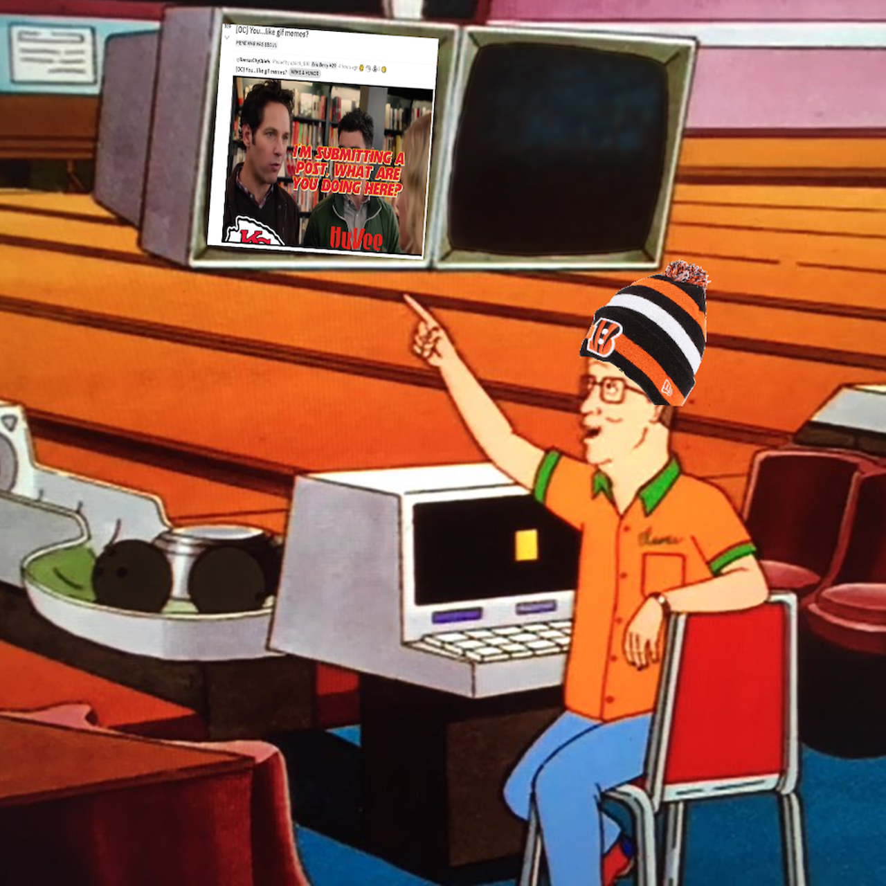 “Look, Peggy! The Chiefs fans are back, and we've still got almost a whole week before they're crying again!”