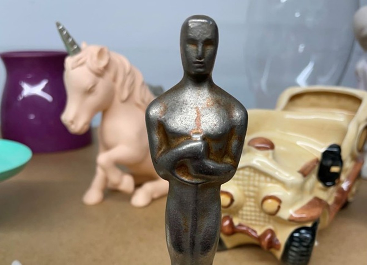 The Academy Award statuette found at Be Concerned