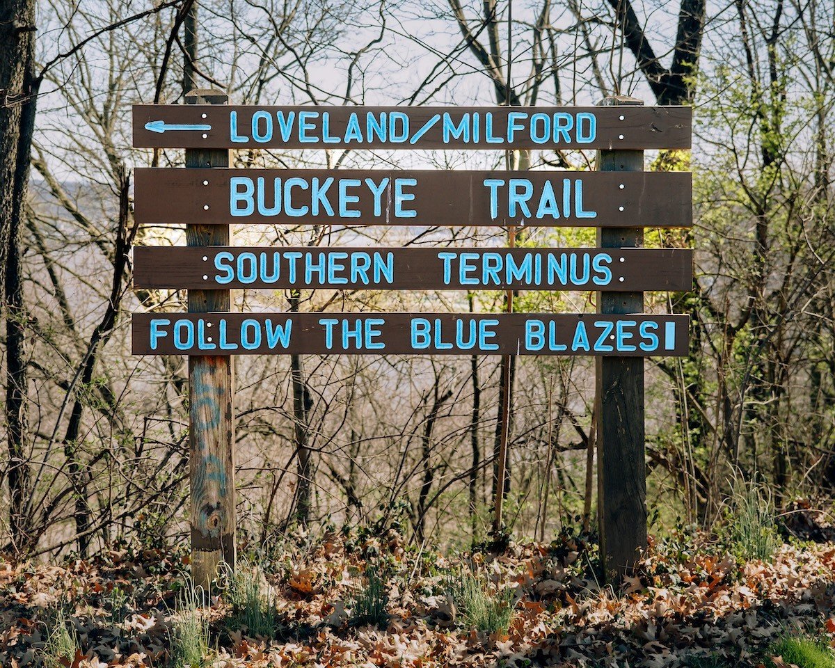 The Buckeye Trail trailhead at Eden Park