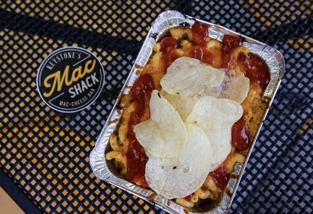 Keystone Mac Shack: Cheeseburger in Paradise Mac & Cheese
249 Calhoun St., Clifton
A classic mac + cheese mixed with seasoned ground beef, diced tomatoes and shredded cheddar cheese. Topped with ketchup and Lay’s Dill Pickle potato chips.