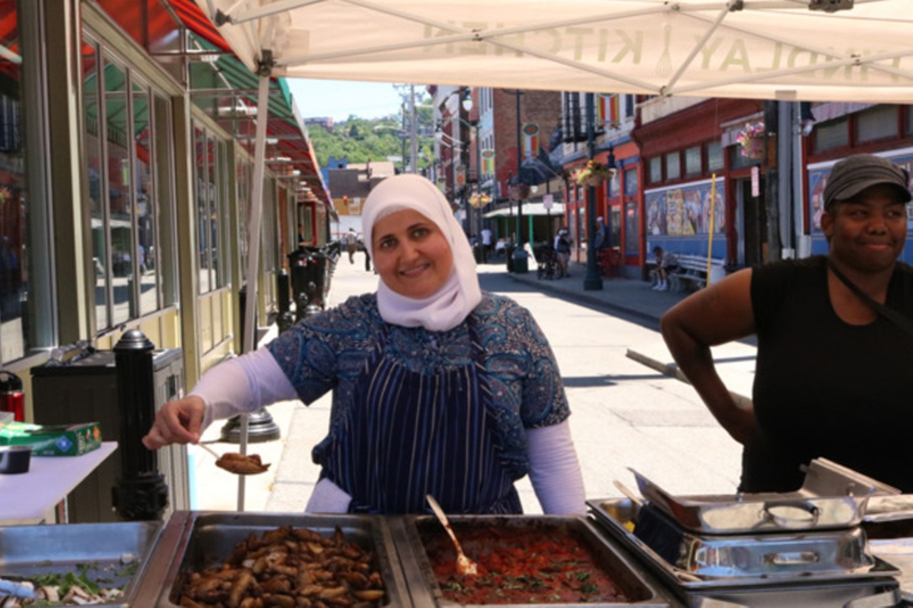 Ibtisam Masto, a Syrian refugee and proprietor of a catering outlet called Olive Tree.
Photo: Emma Stiefel