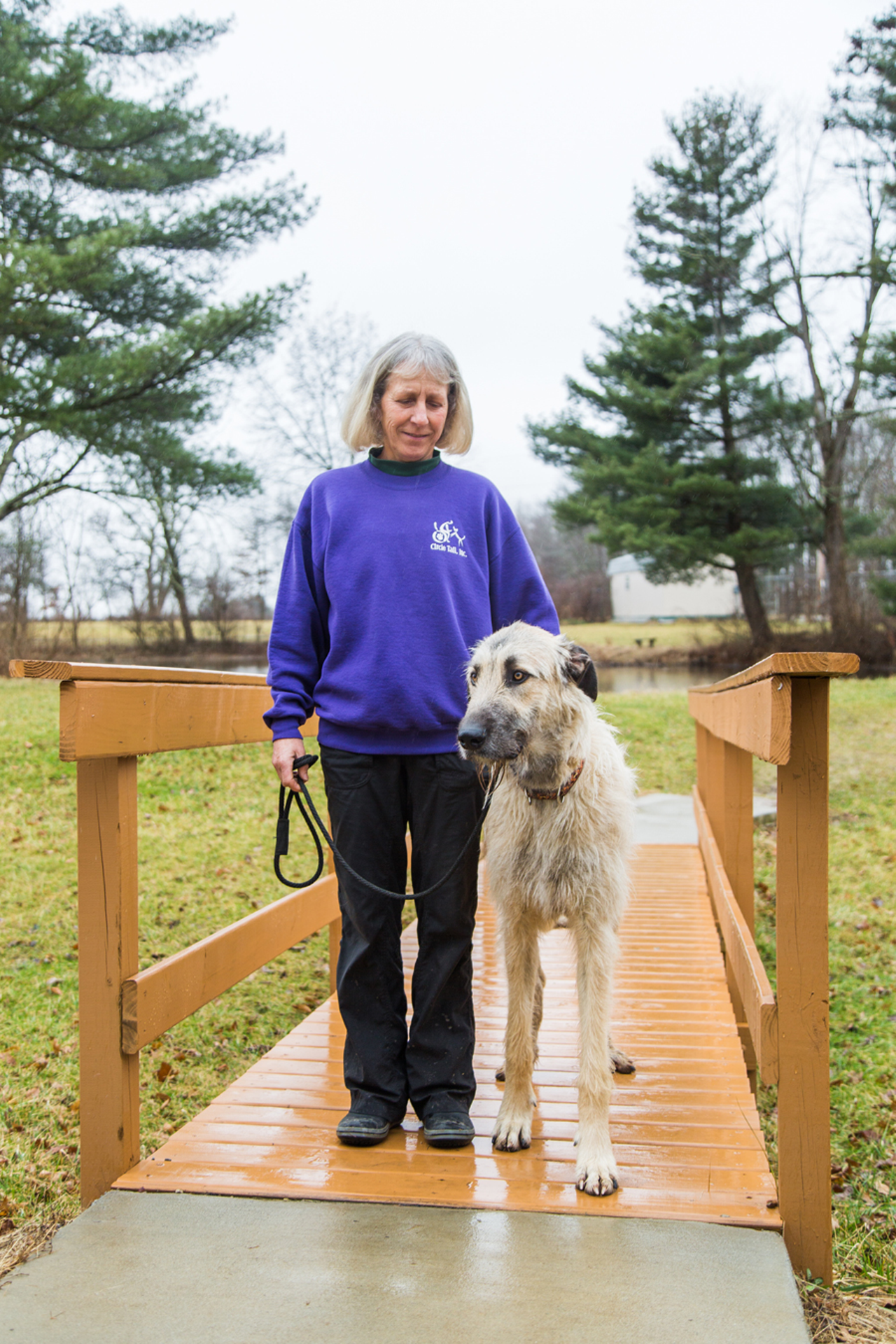 Marlys Staley, founder of nonprofit Circle Tail, which provides service dogs to individuals with disabilities