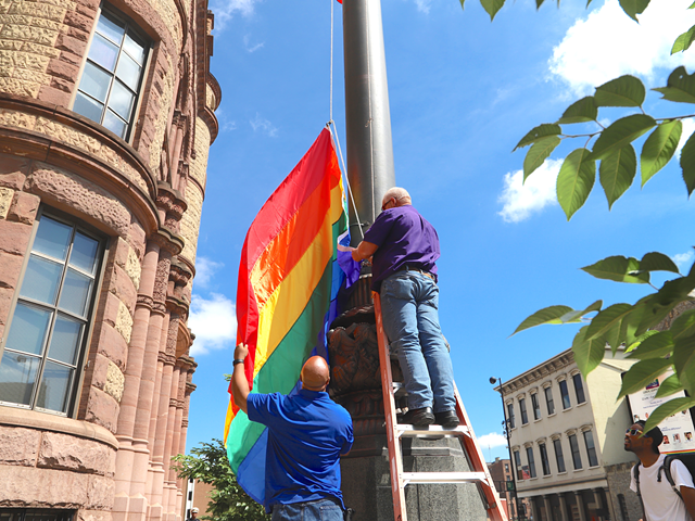 The City of Cincinnati flew a pride flag this year during Pride Week.