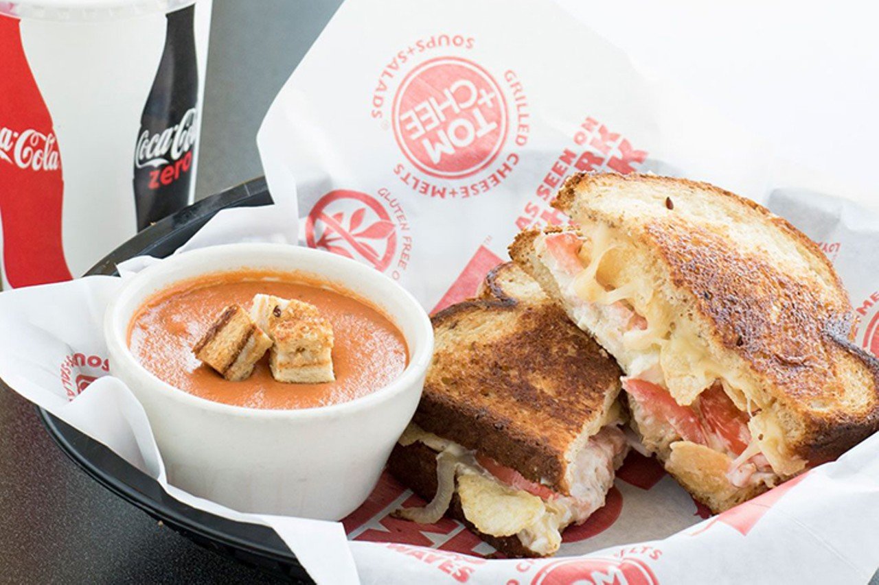 Tom & Chee
Multiple locations including 125 E. Court St., Downtown; 9328 Union Centre Blvd., West Chester; 6300 Kings Island Drive, Mason
The gourmet grilled cheese and tomato soup shop is famous for their signature grilled-cheese donut. The eatery started as a food tent on Fountain Square and was then featured on TV show Shark Tank. Tom & Chee now has locations in Ohio, Colorado, Texas, Georgia, Tennessee, Kentucky and Oklahoma. 
Photo: Facebook.com/4TomAndChee