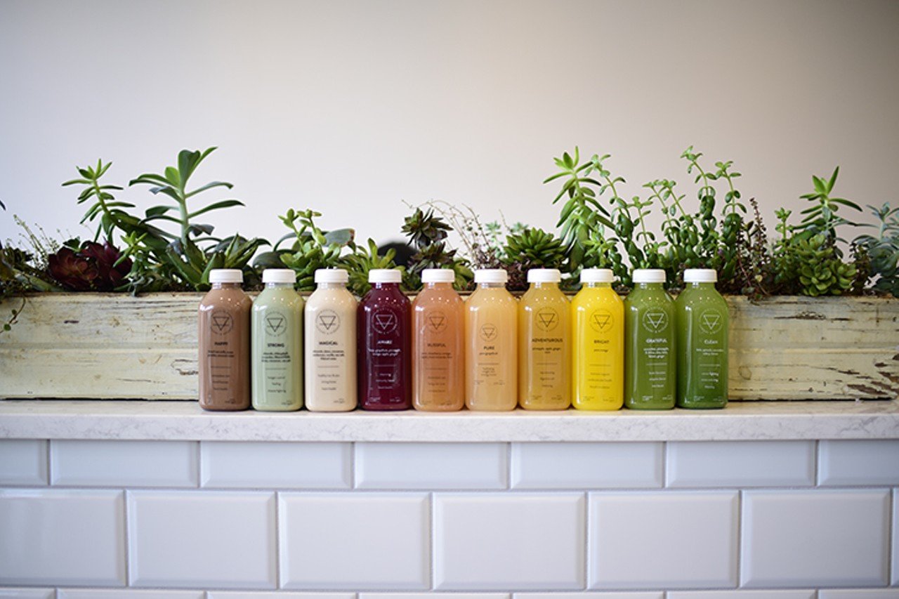 Rooted Juicery + Kitchen
3010 Madison Road, Oakley; 6844 Wooster Pike, Mariemont; 17 E. Sixth St., Downtown; 113 W. Elder St., Over-the-Rhine
From coolers housing a rainbow display of juices to vegan meal bowls to a mini bakery, Rooted is out to prove that plant-based eating offers a vast variety of flavors and quality options. The Mexican grain bowl (quinoa, black beans, guacamole, walnut crumble, cashew cheese) is a favorite in the bowl category. Everything is as locally sourced as possible and the Findlay Market location serves alcohol.
Photo: Jesse Fox