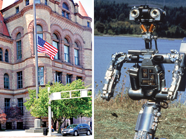 Is Johnny 5 from Short Circuit trying to join Cincinnati City Council?