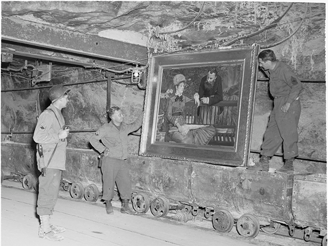 The U.S. Third Army discovers Édouard Manet’s "In the Winter Garden" in the salt mines at Merkers, April 25, 1945