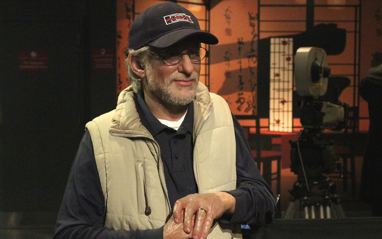 A wax figure of Steven Spielberg at Madame Tussauds Hollywood.