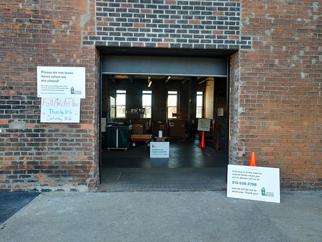 The entrance of the Cincinnati Recycling & Reuse Hub in Lower Price Hill.