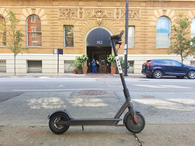 A Bird electric scooter