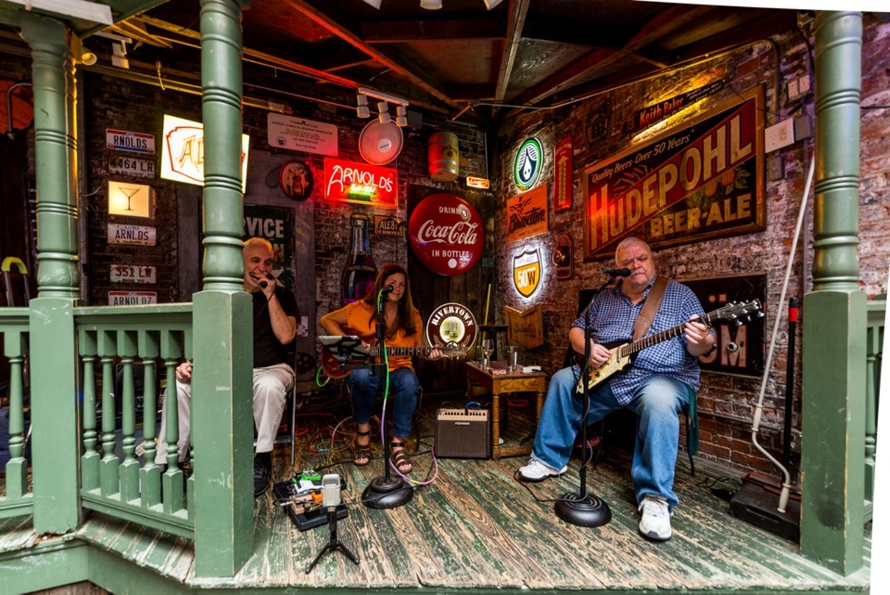 3. Arnold&#146;s Bar and grill
210 E. Eighth St., Downtown
The cheap (strong) drinks and almost daily live music &#151; Bluegrass and Americana to Jazz &#151; complement Arnold&#146;s awesome interior courtyard, which used to be a stable and carriage house.
Photo: Hailey Bollinger
