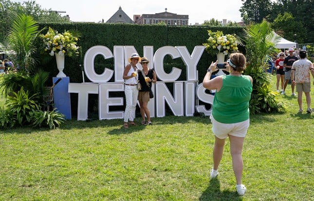 The Wimbledon finals viewing party at Washington Park on July 14, 2024