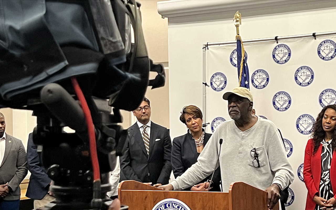 Oscar Wright, 87, addresses community members, reporters and city leaders about his experience living through the traumatic postwar razing of the West End.