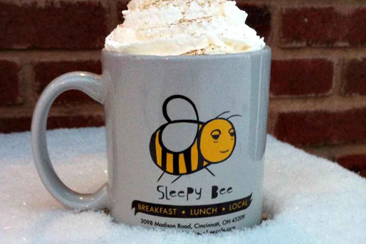 Sleepy Bee Caf&eacute;
8 E. Fourth St., Downtown; 3098 Madison Road, Oakley; 9514 Kenwood Road, Blue Ash
The Sleepy Bee blends Origin A2 Milk (or your choice of a non-dairy alternative) with housemade dark chocolate sauce. Get experimental by adding other syrups like vanilla, hazelnut, caramel or a dash of local honey.
Photo via Facebook.com/SleepyBeeCafe