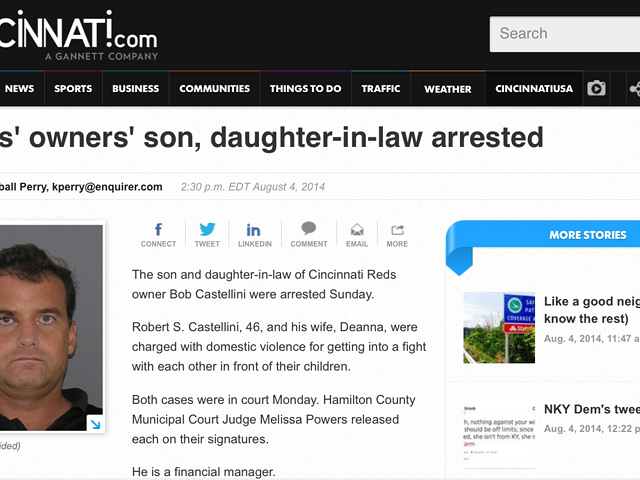 Did The Enquirer Take Down a Castellini Arrest Story?