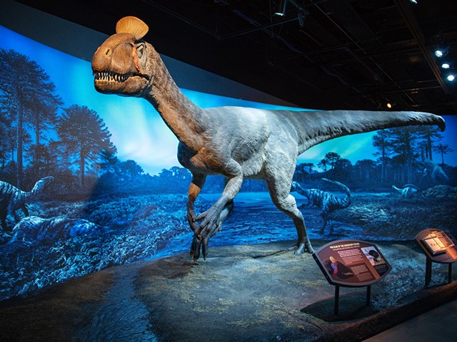 The Dinosaurs of Antarctica exhibit takes guests 200 million years back in time.