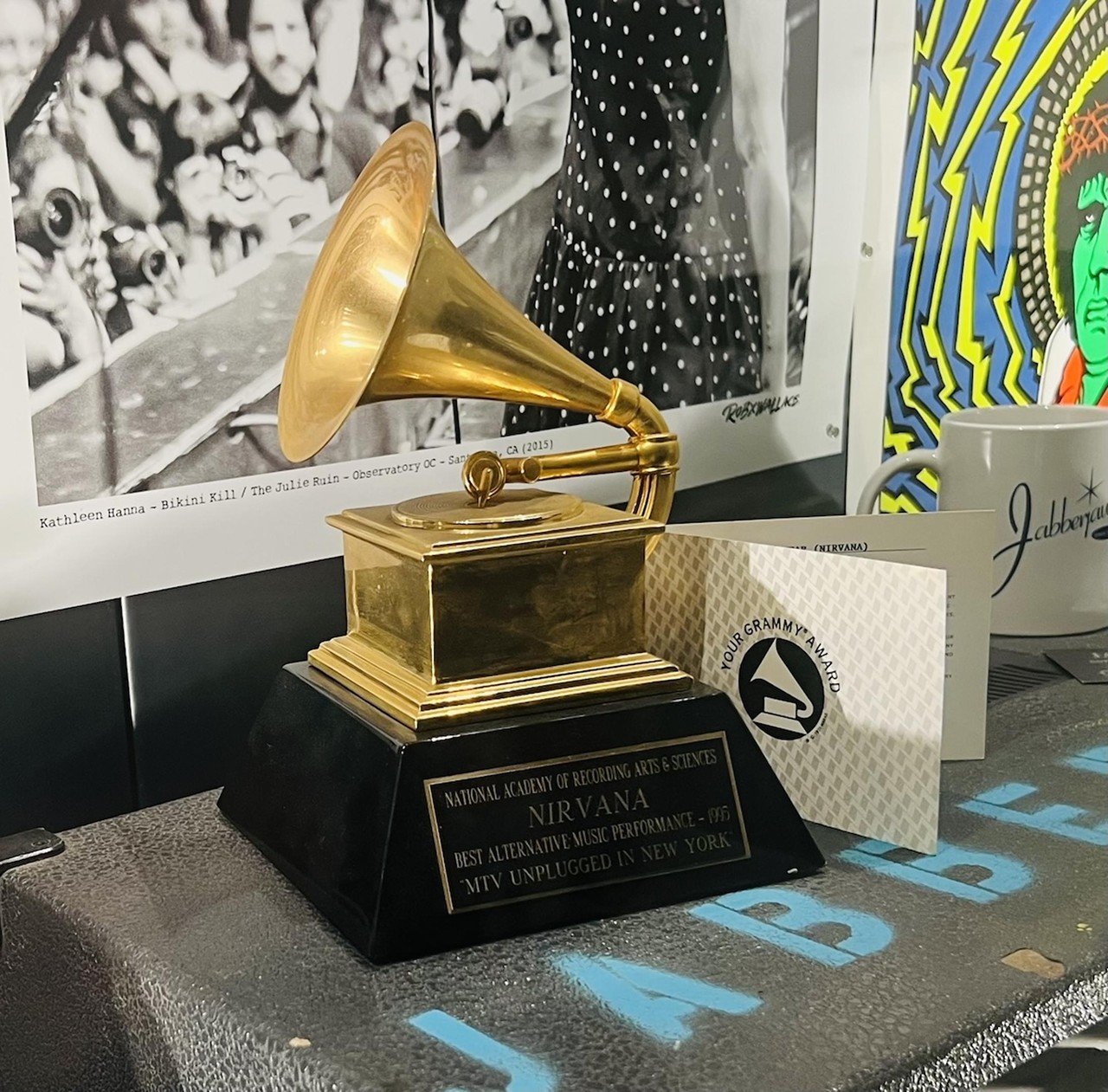 Nirvana's 1995 Grammy award for MTV Unplugged | The Punk Rock Museum in Las Vegas, Nevada
