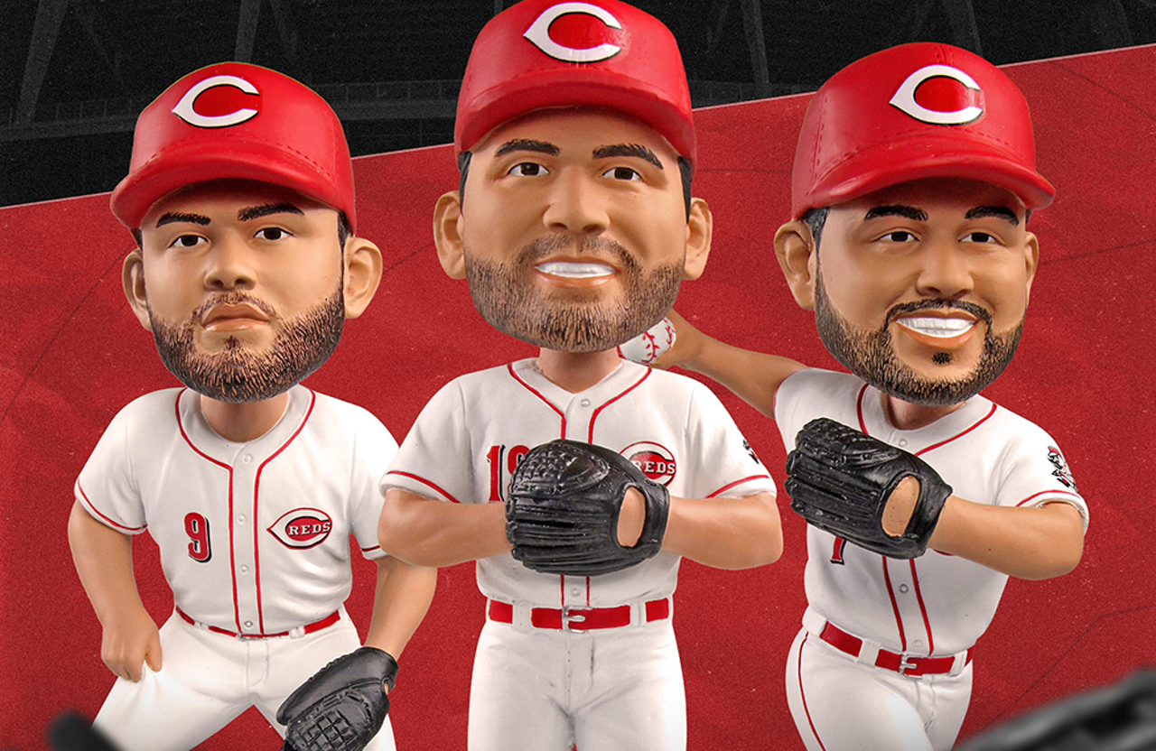 Joey Votto Bobblehead
Even though he's recovering from shoulder surgery, Votto IS the Cincinnati Reds at this point and deserves his own costumed tribute. Alternate costume: Votto wearing a broadcast earpiece and a tank top that says "Gym Day."