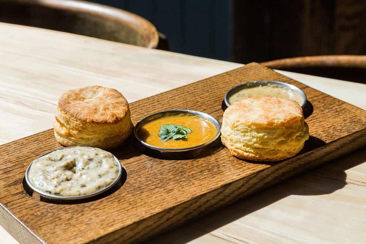 A flight of biscuits and gravy