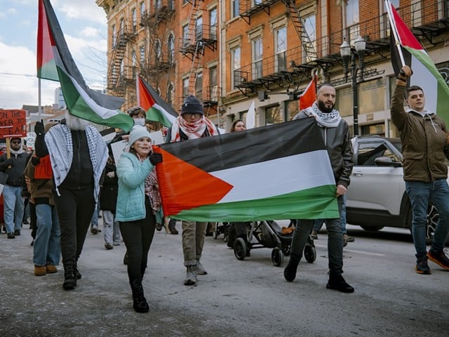 The Solidarity Rally for Palestine was held at Ziegler Park on Jan. 13, 2023.