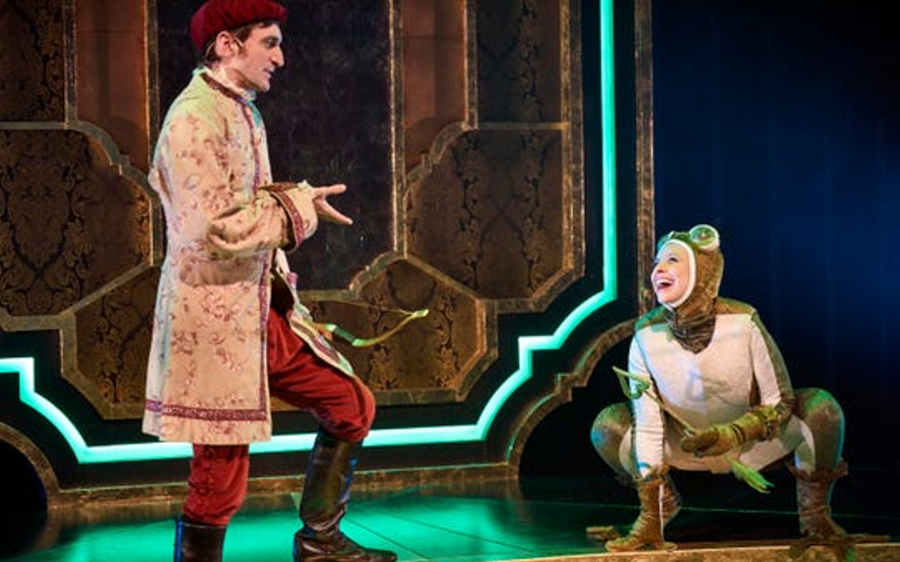Left to right: Patrick Earl Phillips as Prince Ivan and Brooke Steele as Vasilisa in Ensemble Theatre Company's “The Frog Princess."
