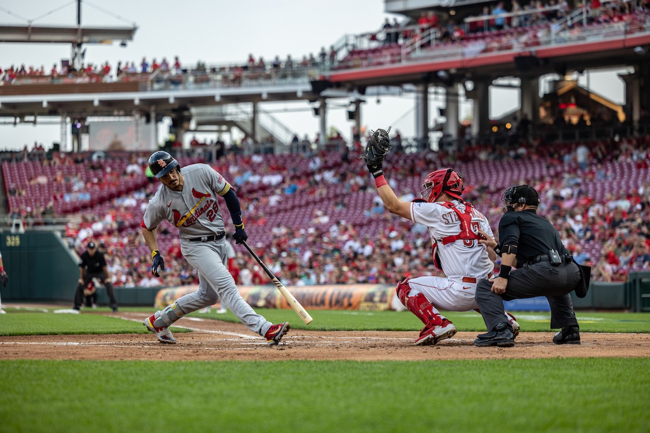 St. Louis Cardinals third baseman Nolan Arenado during their game against the Cincinnati Reds on May 23, 2023.