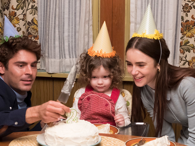 Zac Efron (left) and Lily Collins in "Extremely Wicked, Shockingly Evil and Vile."