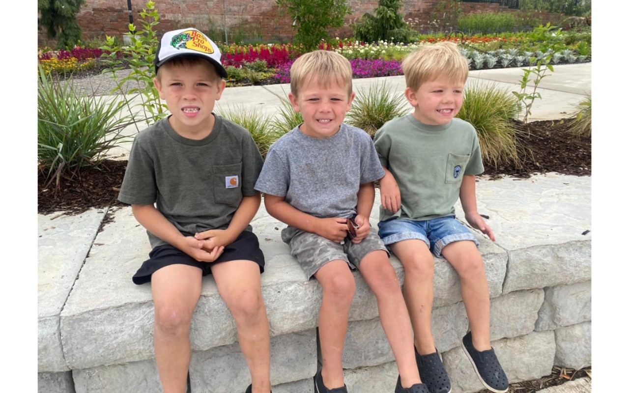The three Doerman boys, ages 7, 4 and 3.