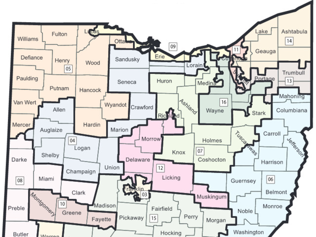 Ohio's current congressional map
